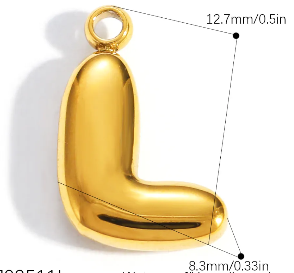 Bubble Initial Letter Charm