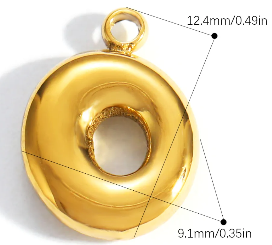 Bubble Initial Letter Charm
