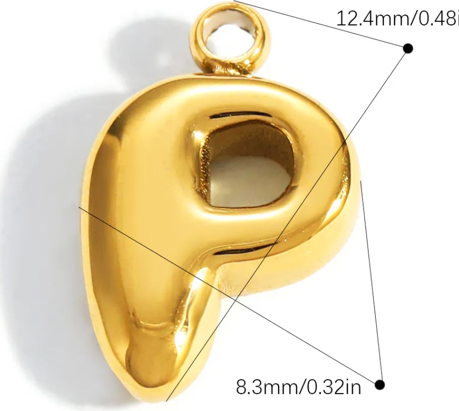 Bubble Initial Letter Charm