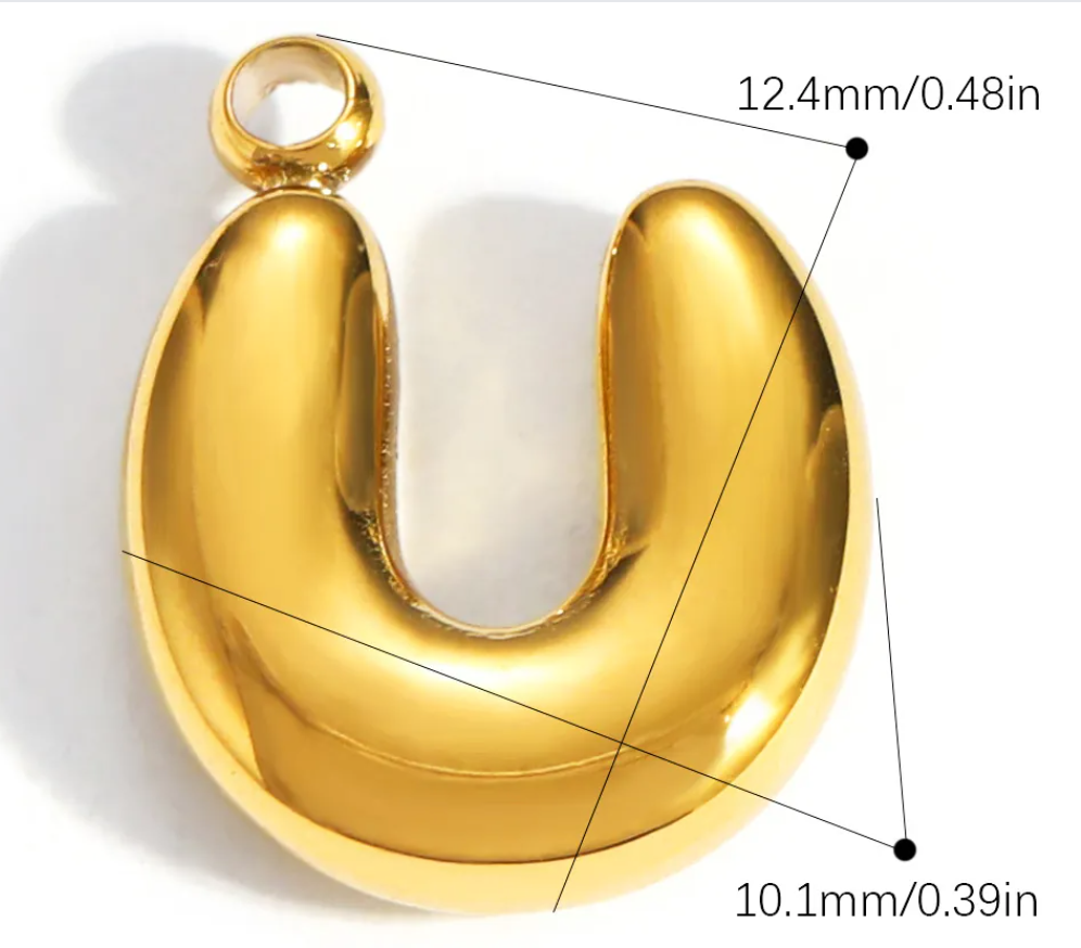 Bubble Initial Letter Charm