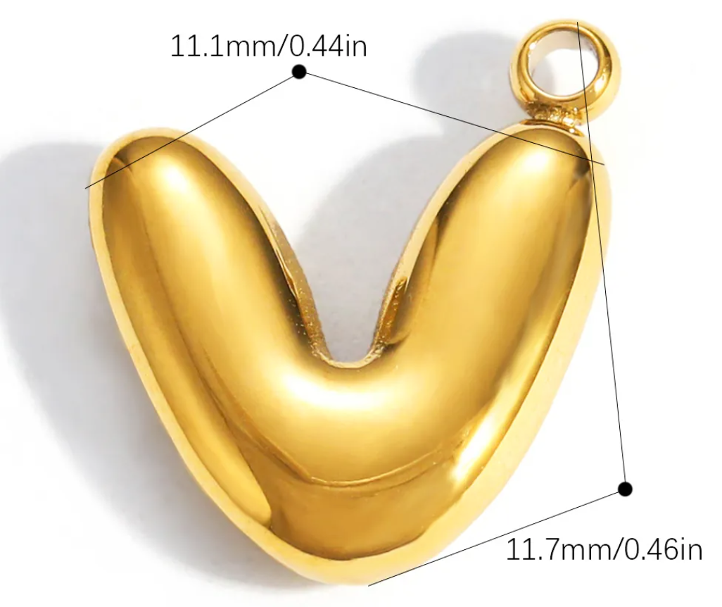 Bubble Initial Letter Charm