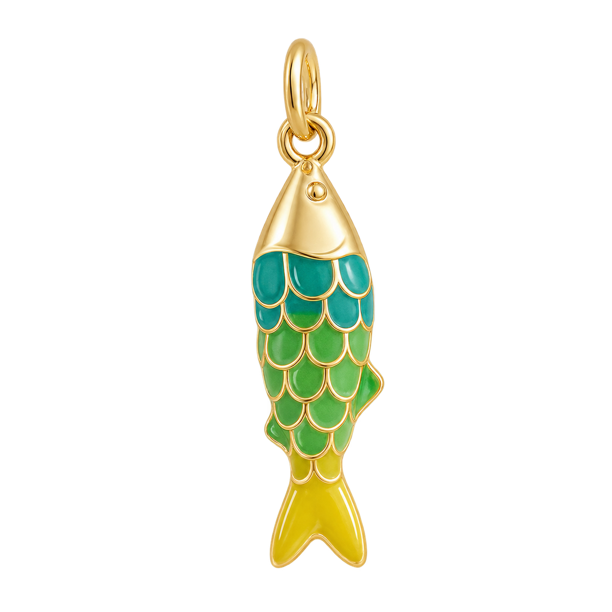Tropical Fish Charm - Blue Yellow Green